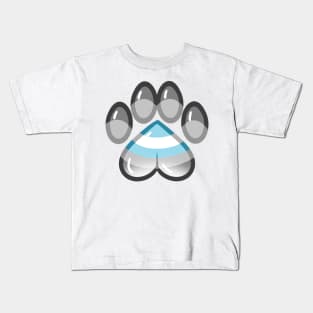 LGBTQ+ Pride Heart Paws - Demiboy Kids T-Shirt